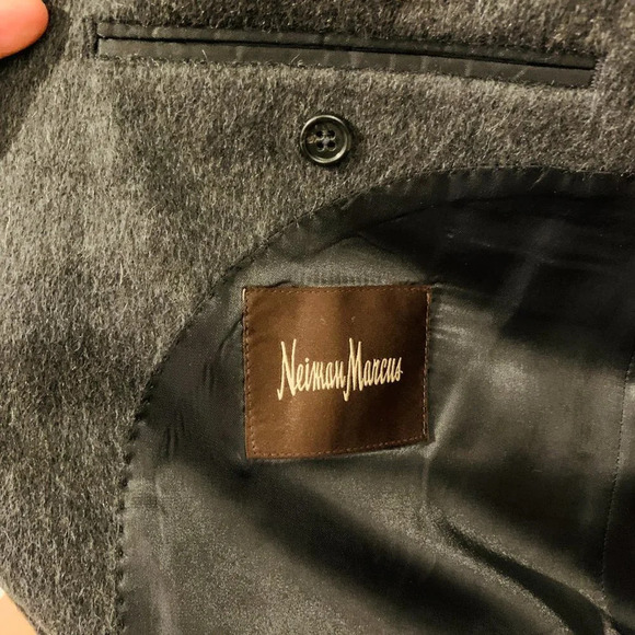 Neiman Marcus 100% Cashmere Suit Blazer Sport Coat Jacket Size 44 Long - Picture 10 of 16